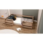 Lullaby Vivian Çırağan Montessori Kitaplıklı - Raflı Çocuk Karyolası - 90 x 190 cm - Ahşap