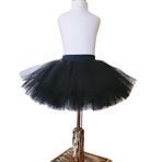 LULLY Kids Kız Çocuk 6 Katlı Tül Tütü Etek 410 (Siyah, 5-6 Yaş)