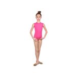 LULLY Kids Kız Çocuk Sıfır Kol Arkası Damla Model Bale, Jimnastik ve Antrenman Mayosu 308 (Fuşya, 9-10 Yaş)
