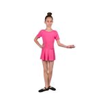LULLY KİDS Lully Kıds Jimnastik Bale Antreman Fuşya Kız Çocuk Mayosu Etekli Arka Açık