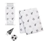 Lulujo Bebek Pamuklu Muslin Kundak Battaniyesi, 47 x 47, Futbol