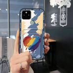 Lulumi-Google Pixel 5 için Telefon Kılıfı, Tam Kapak Silikon Kart Kılıfı Sevimli Telefon Kılıfı Kirlenmeye Dayanıklı Yumuşak Kılıf Darbeye Dayanıklı