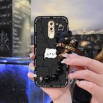 Lulumi-Phone Case For Huawei Honor 6X/GR5 2017/Mate 9 Lite, mobile phone case Skin-friendly feel phone protector cute Bear bracelet cell phone cover Black pearl pendant Back Cover