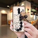 Lulumi-Phone Case For One Plus 7T Pro/1+7T Pro, phone cover Anti-knock silicone Dirt-resistant cute cell phone sleeve Skin-friendly feel Back Cover soft case Black pearl pendant