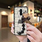 Lulumi-Phone Case For One Plus 7T Pro/1+7T Pro, Skin-friendly feel phone protector cute mobile phone case phone cover Waterproof Cartoon silicone Simplicity Bear bracelet