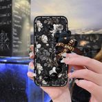 Lulumi-Phone Case For Samsung Galaxy A7 2017/A720, Cartoon Back Cover phone pouch Skin-friendly feel mobile case phone case cell phone cover Black pearl pendant cell phone sleeve