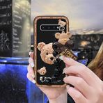 Lulumi-Phone Case For Samsung Galaxy S10 Plus/S10+/SM-G975N, phone cover soft case Back Cover phone protector Dirt-resistant mobile case Waterproof Bear bracelet Cartoon silicone