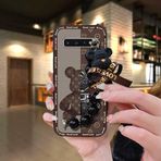 Lulumi-Phone Case For Samsung Galaxy S10 Plus/S10+/SM-G975N, Simplicity Bear bracelet cell phone cover Dirt-resistant phone cover silicone mobile case Skin-friendly feel Cartoon