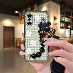 Lulumi-Phone Case For Xiaomi Redmi K40 Gaming Edition/POCO F3 GT, Bear bracelet Black pearl pendant Simplicity Dirt-resistant phone case phone protector soft case protective case