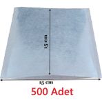 Luluyen Çay Demleme Filtresi Boş Demlik Poşeti Büyük Endüstriyel Boy Kazan Galoşu Bonesi 15X15 cm 500 Adet Ev Otel Cafe Horeca