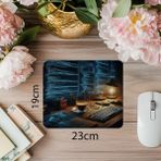 Luluyen Duvara Yansıyan Kod Satırları Mouse Pad - 19X23 cm 2 mm Dikdörtgen Ithal Baskılı Mouse Pad - Özel Baskı - Renkli