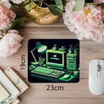Luluyen Glowing Retro Pc Mousepad – Minimal Işıklar - 19X23 cm 2 mm Dikdörtgen Ithal Baskılı Mouse Pad - Özel Baskı - Renkli