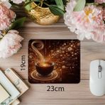Luluyen Havada Kodla Karışan Kahve Mouse Pad - 19X23 cm 2 mm Dikdörtgen Ithal Baskılı Mouse Pad - Özel Baskı - Renkli