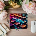 Luluyen Hustle Temalı Rgb Klavye Mousepad - 19X23 cm 2 mm Dikdörtgen Ithal Baskılı Mouse Pad - Özel Baskı - Renkli