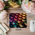 Luluyen Klavye Üstünde Motivasyon – Hustle Mousepad - 19X23 cm 2 mm Dikdörtgen Ithal Baskılı Mouse Pad - Özel Baskı - Renkli
