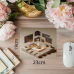 Luluyen Kod Panel Çemberinde Kahve Kupası Mousepad - 19X23 cm 2 mm Dikdörtgen Ithal Baskılı Mouse Pad - Özel Baskı - Renkli