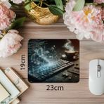Luluyen Kod Tuşlu Holografik Klavye Mousepad - 19X23 cm 2 mm Dikdörtgen Ithal Baskılı Mouse Pad - Özel Baskı - Renkli