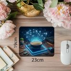 Luluyen Komut Satırı Üzeri Kahve Lekeli Mousepad - 19X23 cm 2 mm Dikdörtgen Ithal Baskılı Mouse Pad - Özel Baskı - Renkli