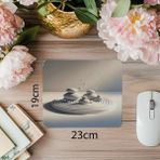 Luluyen Minimal Zen Garden Temalı Mousepad - 19X23 cm 2 mm Dikdörtgen Ithal Baskılı Mouse Pad - Özel Baskı - Renkli