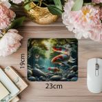 Luluyen Taşlarla Dolmuş Göl Üzeri Balık Mouse Pad - 19X23 cm 2 mm Dikdörtgen Ithal Baskılı Mouse Pad - Özel Baskı - Renkli