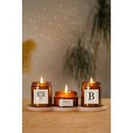 Luma Candle Gld-Spt- Ikizler Burcu Ritüel Koku 3 Lü Mum B HARFI-666 Içsel Denge ve Ki Değerini Bulma - Krem - Gri - 4 Adet