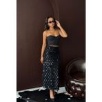 Luma Decor Işlemeli Payetli Etek - 000-Siyah