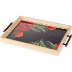 Luma Dikdörtgen Çay Kahve Cam Sunum Tepsisi 31x45cm - 0 - Siyah