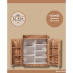 Luma Home Rennes Kısa Tekerlekli Kiler Dolabı - Atlantik Çam