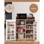Luma Home Rennes Kısa Tekerlekli Kiler Dolabı - Beyaz - Atlantik Çam