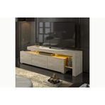 Luma Led Işıklı Tv Ünitesi, Konsol Traverten Desen, 192 Cm