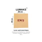 LUMAKS Büyük boy mikrofiber gözlük tablet telefon temizleme bezi 30x30 büyük boy sarı 1 adet