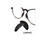 LUMAKS Ultra İnce Silikon Gözlük Burunluğu Kaymaz, 1 mm Gözlük Burun Pedi Siyah (1 Çift)