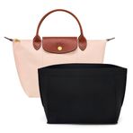 lumanothy Çanta düzenleyici alışveriş çantası, çok cepli, keçe Longchamp, Polonya, mommy Bag için uzun şampanya düzenleyici, alışveriş çantası, siyah, M