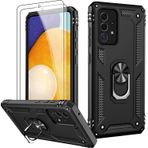 LUMARKE Galaxy A72 için Ekran Koruyuculu Kılıf, Geçiş 16 ft. Düşme Test Edilmiş Askeri Sınıf Koruyucu Telefon Kılıfı, Manyetik Halkalı Destek Çubuğu Araba Montaj Tutucusuyla Uyumlu Siyah