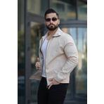 LUMAST Yeni Sezon Erkek Premium Yazlık/Baharlık Keten Polo Yakalı İnce Ceket