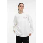 lumberjack 101441654 Wl Tına-b 16es213 3pr Kadın Owesize Sweat T-shirt Beyaz