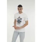 Lumberjack 3M ML NEW YORK 11OTBL01 3FX Beyaz Erkek T-shirt