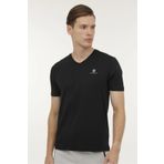 Lumberjack 4M M-CT111 BSC M-CT111 Siyah Siyah V Yaka Kısa Kollu Erkek T-shirt