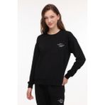Lumberjack Anna Kadın Siyah Yuvarlak Yaka Sweatshirt