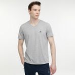 Lumberjack Basic M-CT106 V Neck Erkek Gri Yuvarlak Yaka Tişört