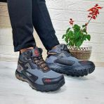 Lumberjack Burk Gri-Siyah Su Geçirmez Outdoor Erkek Bot 41 Numarada Kışlık ve Rahat Taban - Gri - Siyah