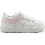 Lumberjack Freya Kadın Sneaker Beyaz Suni Deri Düz Taban 36 Numaralı Şık Ayakkabı - Beyaz - Pembe