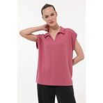 Lumberjack Kadın Pembe Polo Yaka Tişört M Beden WB 12RAIN 6FX Modeli
