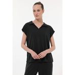 Lumberjack Kadın Siyah Polo Yaka Tişört XS Beden WB 12RAIN 6FX Modeli