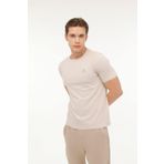 Lumberjack M-Ct110 Bsc C Nk T-Sh 4FX Bej Erkek Kısa Kol T-Shirt, 2XL