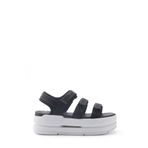 Lumberjack Print 5FX Siyah Kadın Dolgu Topuk Sandalet