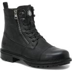 Lumberjack Ramones 1pr Hakiki Deri Fermuarlı Casual Günlük Erkek Bot - 024-Siyah