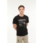 lumberjack Siyah Erkek Kısa Kol T-Shirt ML JERRY 11URB1015 4FX
