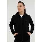 Lumberjack W-SN77 BASIC FULL ZIP HOO Siyah Kadın Eşofman Üstü