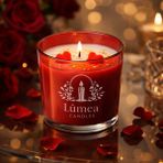 Lumea Candle Love Flame – Sevgililer Günü Hediyesi Özel Kırmızı Cam Bardaklı Soya Mum | 175 G